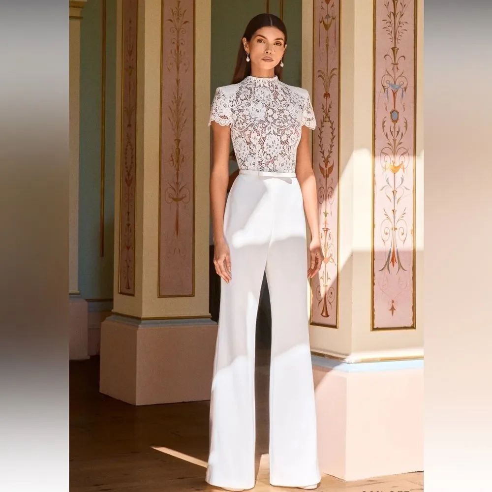 NADINE MERABI Hattie White Jumpsuit